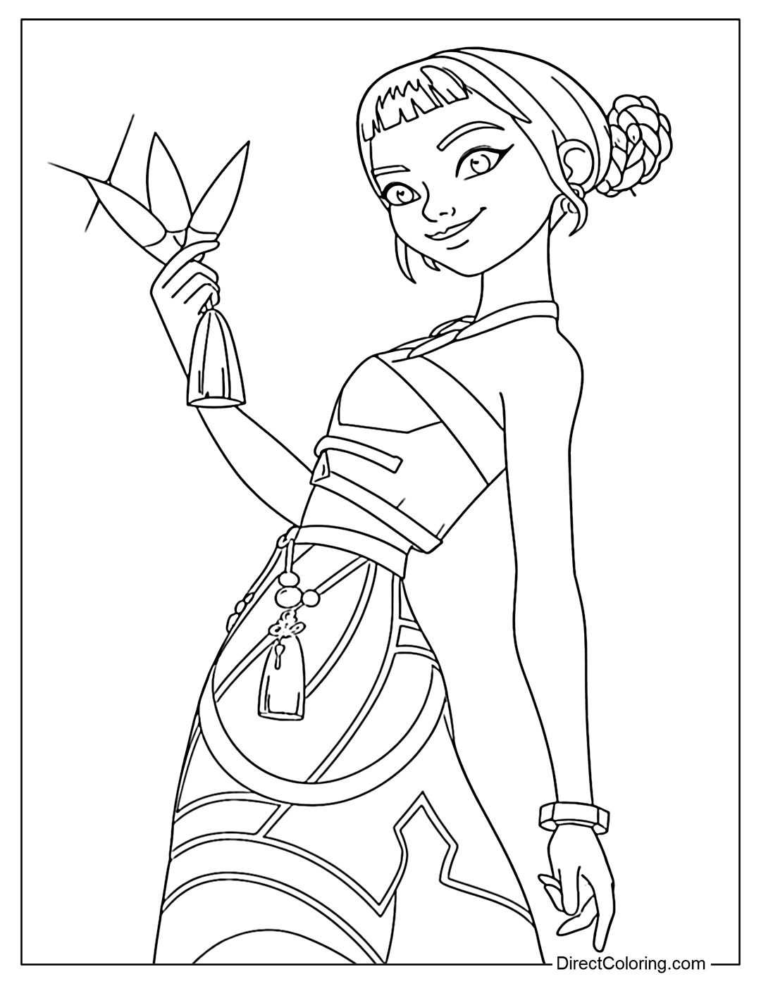 Zoey KPop Demon Hunters Coloring Page